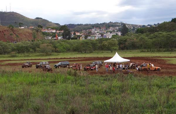 Pista montada para a competição indoor